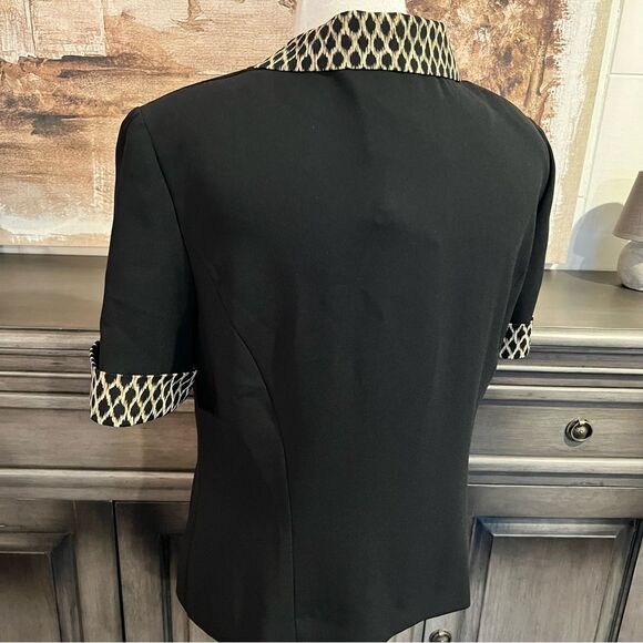 Vintage Black Cropped Top by LESLIE FAY size 12 - Picture 6 of 10